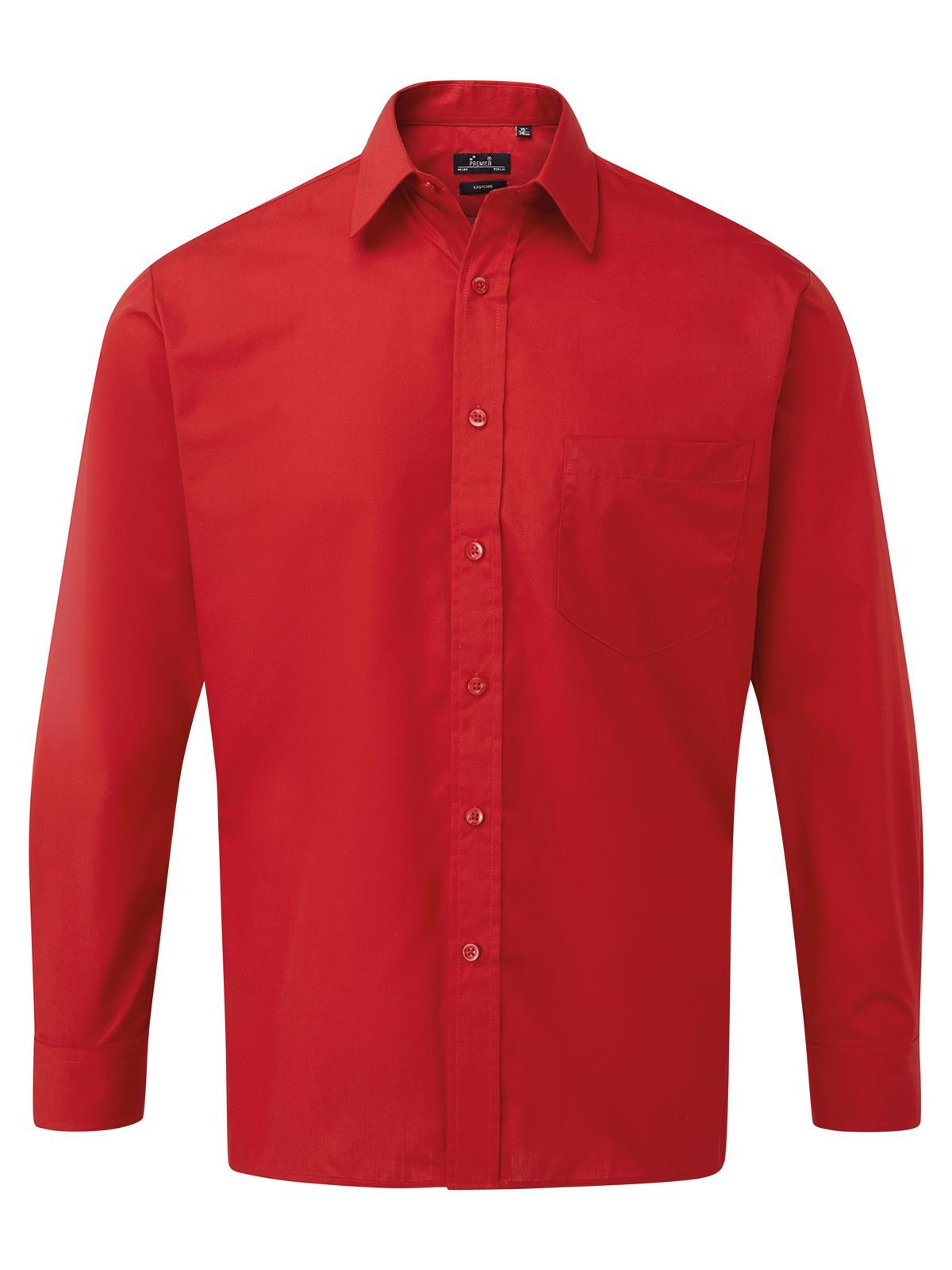 Men´s Poplin Long Sleeve Shirt - red