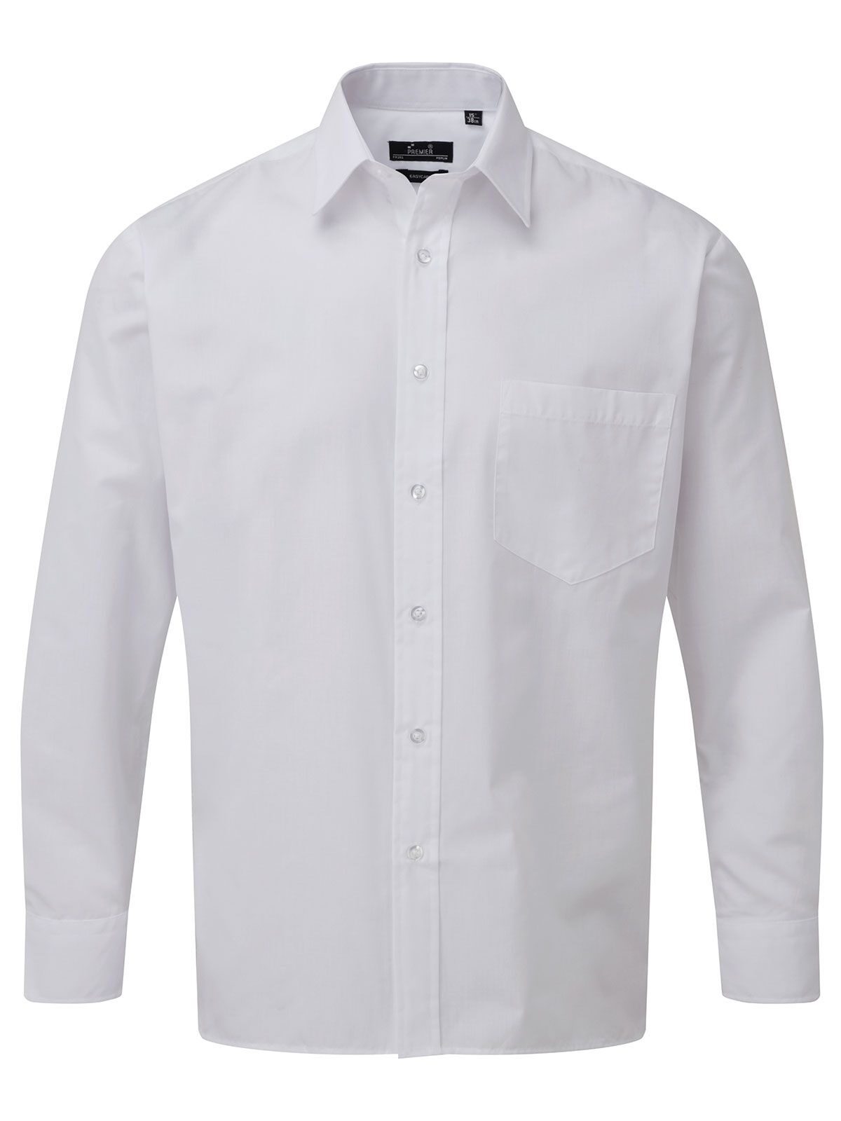 Men´s Poplin Long Sleeve Shirt - WHIT - white