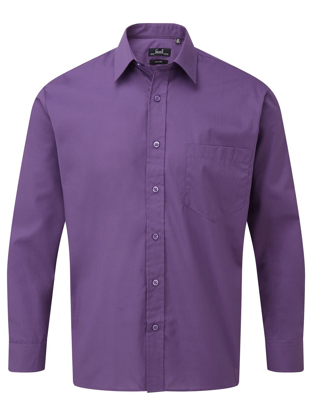 Men´s Poplin Long Sleeve Shirt - PURP - PURPLE