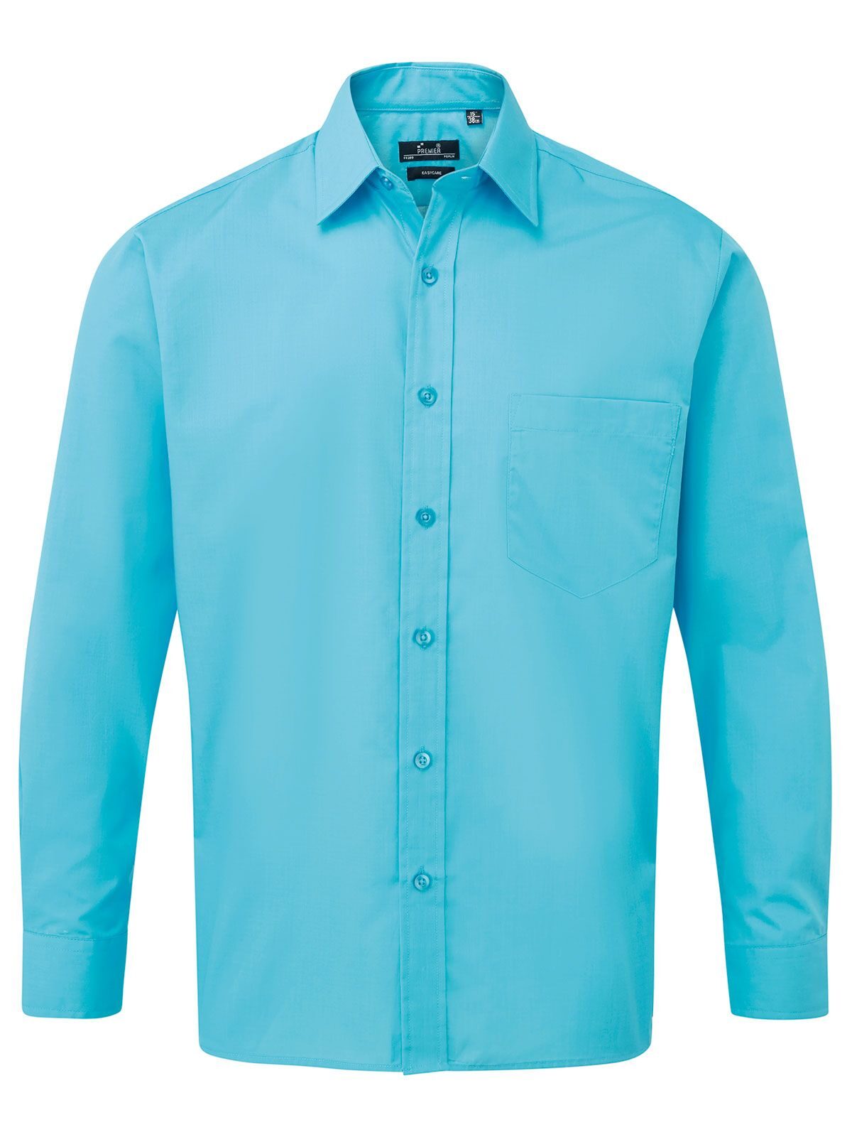 Men´s Poplin Long Sleeve Shirt - turquoise
