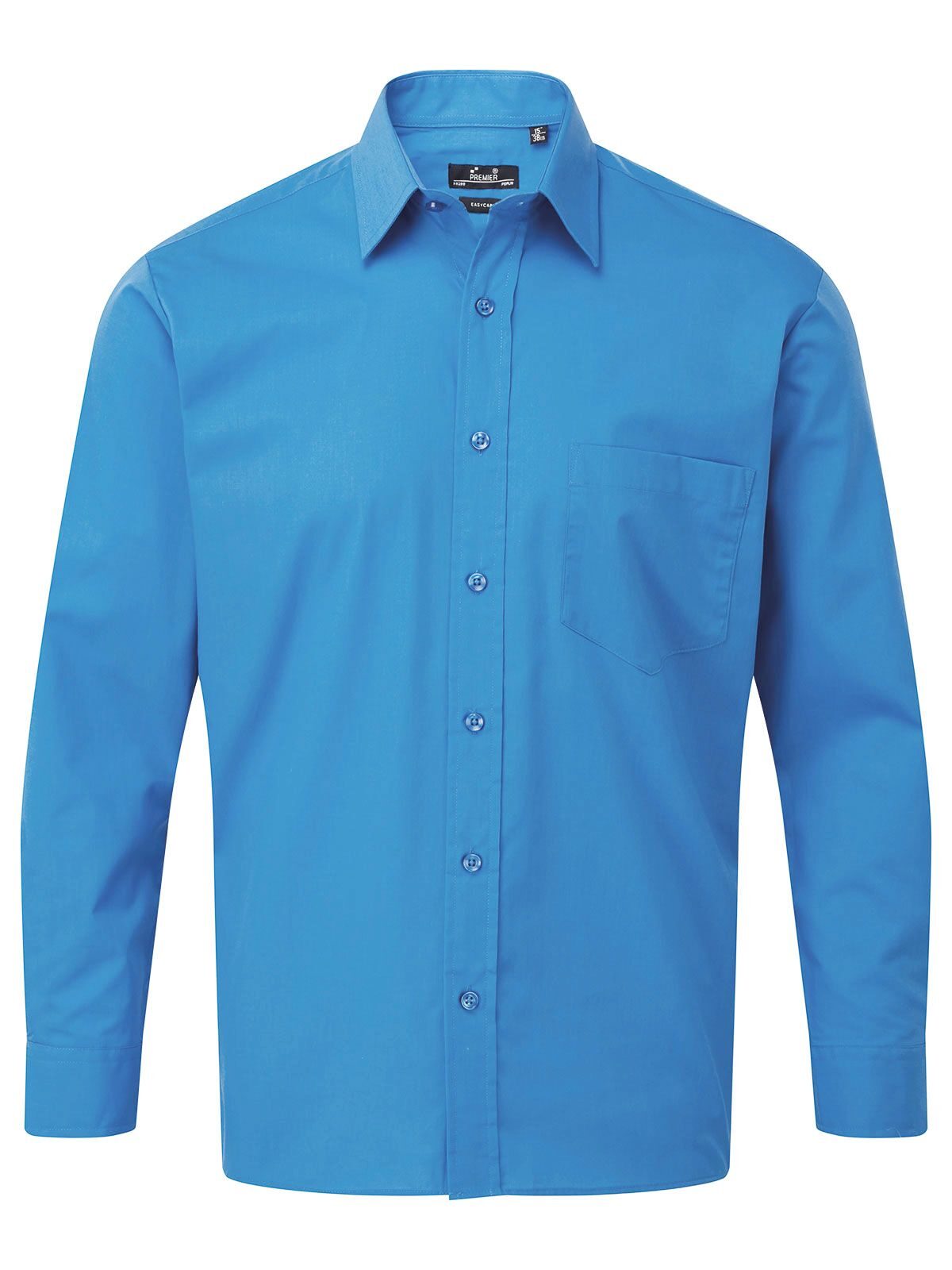 Men´s Poplin Long Sleeve Shirt - sapphire