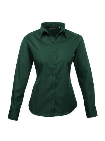 Poplin Ladies Lsl Blouse - BOTT - bottle