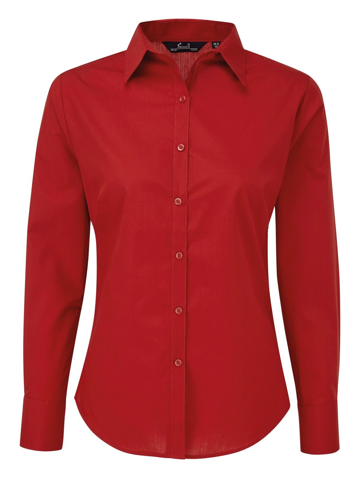 Women´s Poplin Long Sleeve Blouse - red