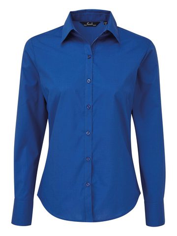 Poplin Ladies Lsl Blouse - ROYA - royal