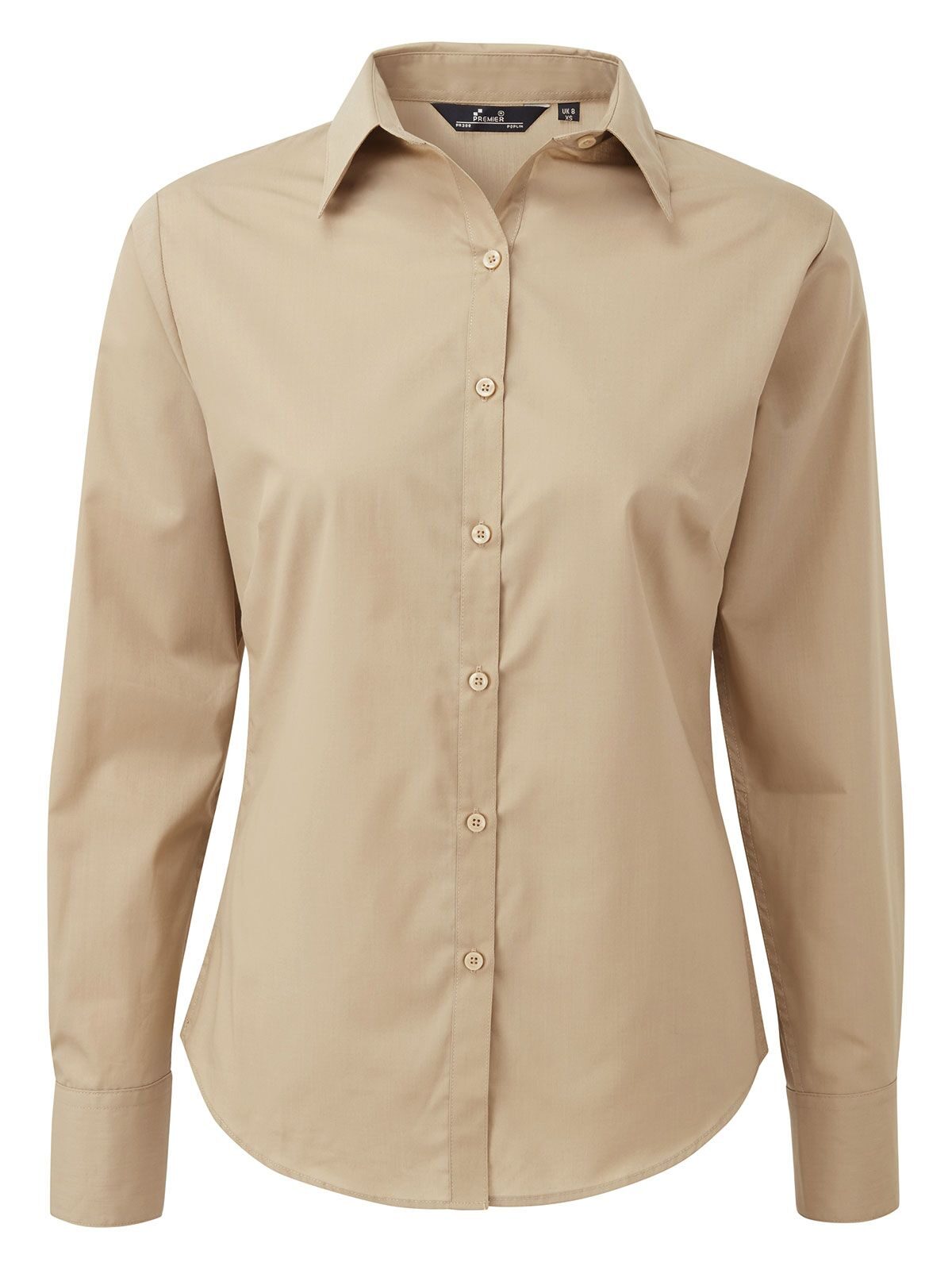 Women´s Poplin Long Sleeve Blouse - khaki