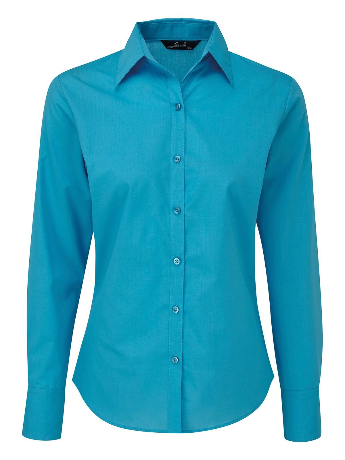 Women´s Poplin Long Sleeve Blouse - turquoise