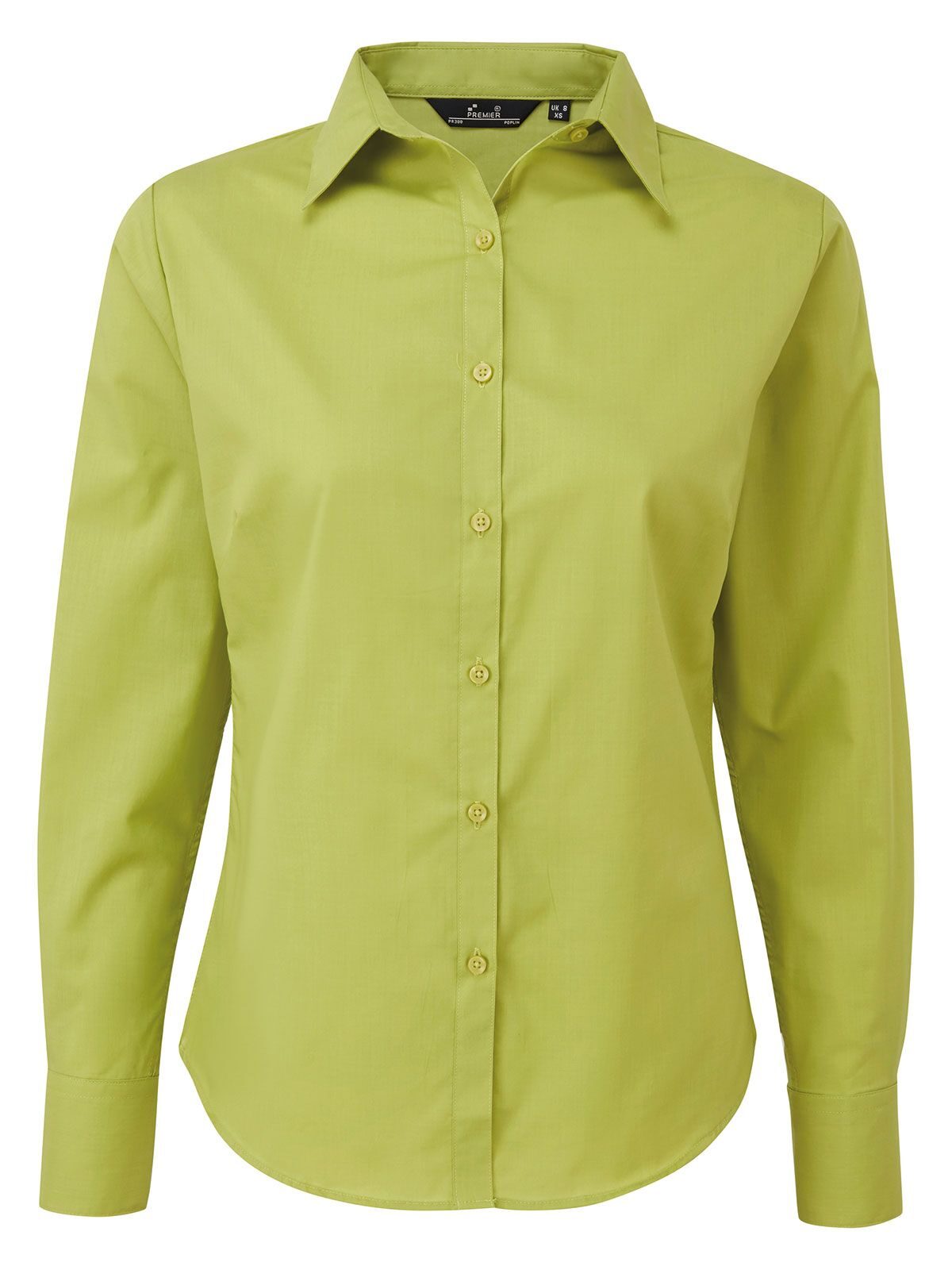 Women´s Poplin Long Sleeve Blouse - LIME - LIME