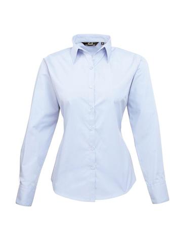 Poplin Ladies Lsl Blouse - LBLU - LIGHT BLUE