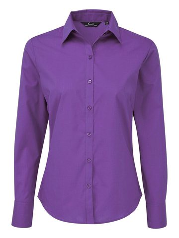 Poplin Ladies Lsl Blouse - RVIO - RICH VIOLET