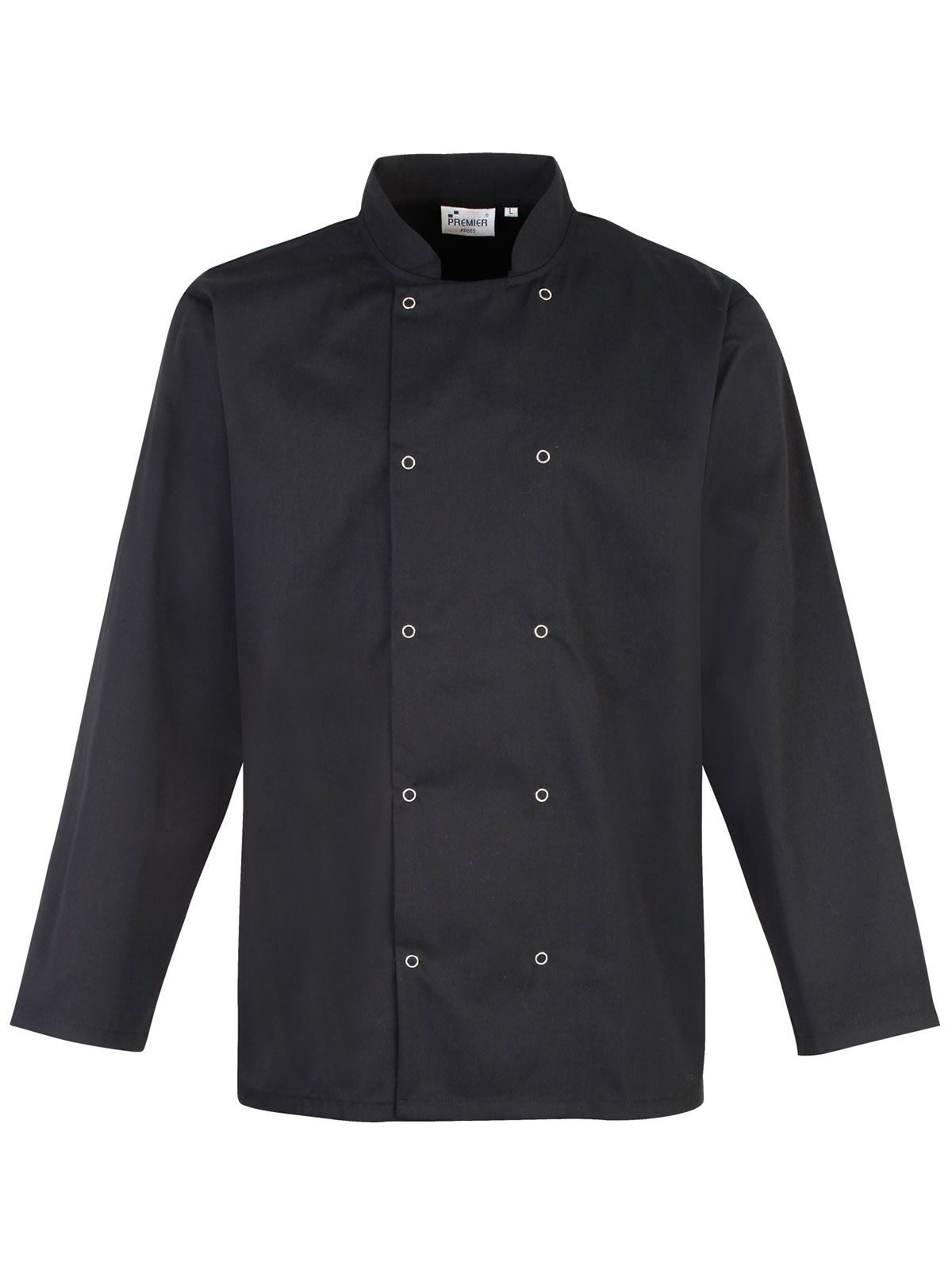 Chef´s Long Sleeve Stud Jacket - black
