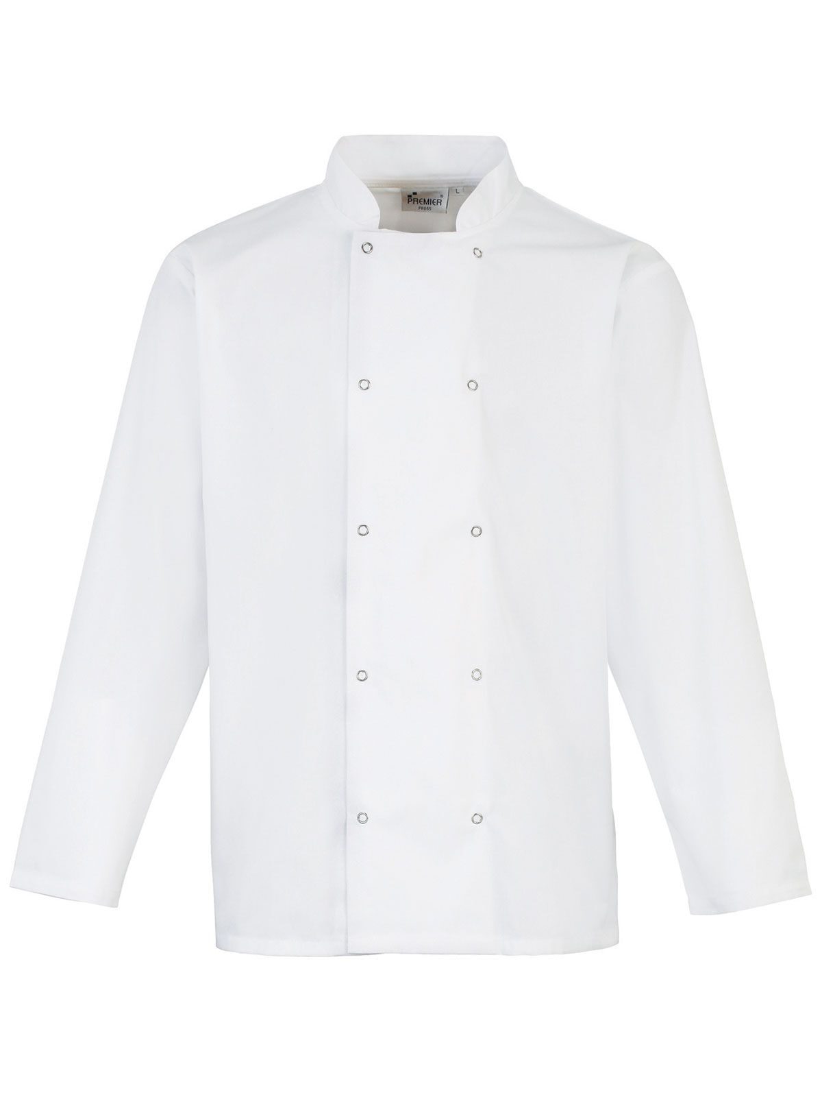 Chef´s Long Sleeve Stud Jacket - WHIT - white