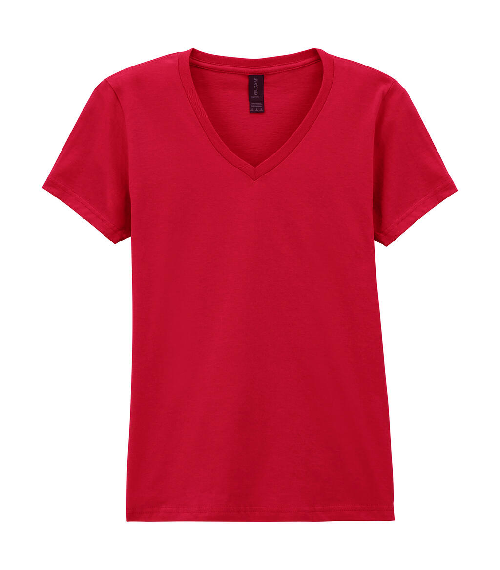 Softstyle® Women´s V-Neck T-Shirt - 194 - Cherry Red