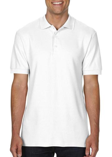 Premium-Cotton polo doppia piquè manica corta - 030 - WHITE