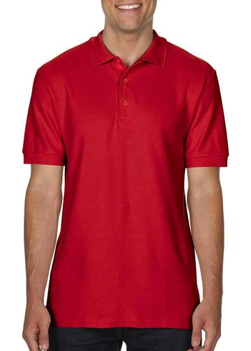 Premium-Cotton polo doppia piquè manica corta - 040 - RED