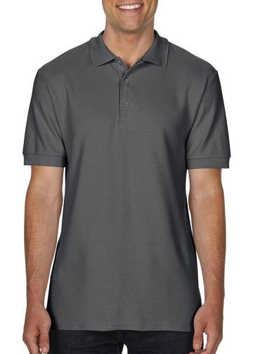 Premium-Cotton polo doppia piquè manica corta - 042 - CHARCOAL