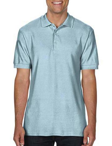 Premium-Cotton polo doppia piquè manica corta - 22G - Chambray