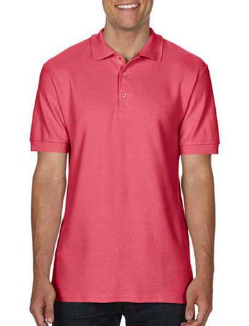 Premium-Cotton polo doppia piquè manica corta - 256 - Coral Silk