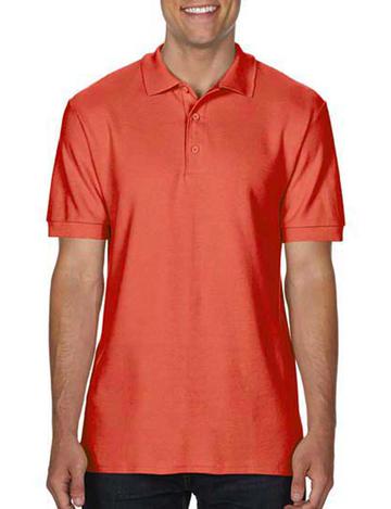 Premium-Cotton polo doppia piquè manica corta - 14G - Bright Salmon