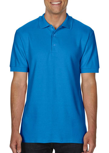 Premium-Cotton polo doppia piquè manica corta - 329 - SAPPHIRE