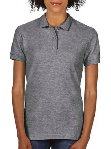 Premium Cotton donna polo doppio piqué manica corta - 516 - Graphite Heather
